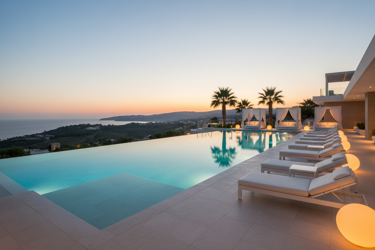 high end resort pool