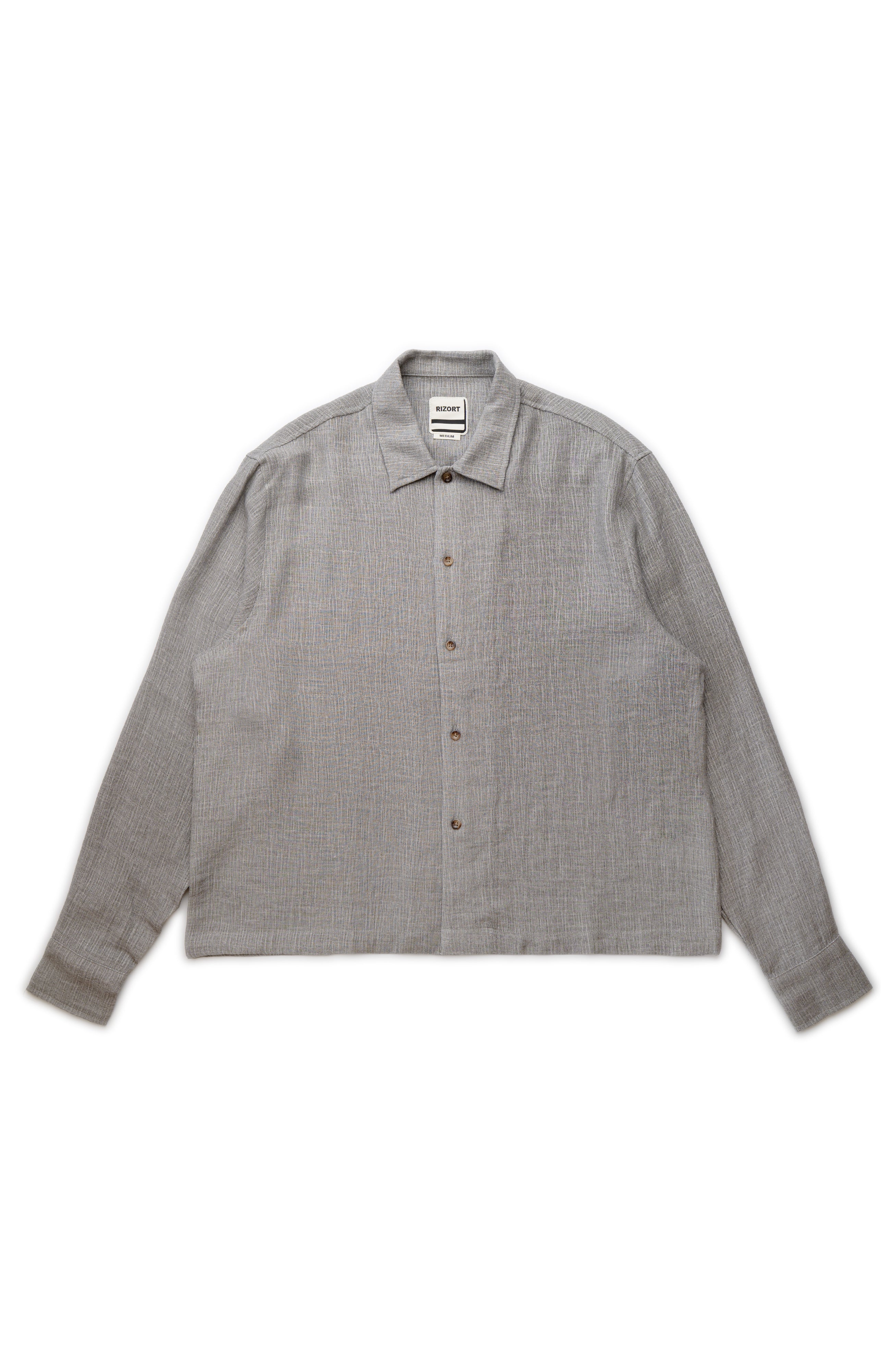 Rest Button Up  Grey